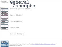 Tablet Screenshot of generalconcepts.com